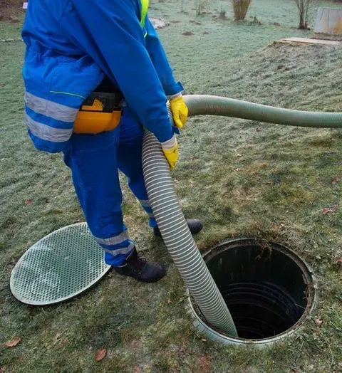 Drain field replacement work at a rural property in Comal County, Texas
